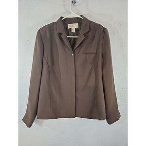 Vtg Norton McNaughton ‎ Lined Olive Business Jacket Blazer sz 14